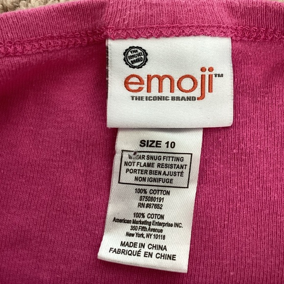 3/$15 🛍️ Emoji pajama set girls 10 | 2 piece pj long sleeve shirt pants stretch - Picture 3 of 8